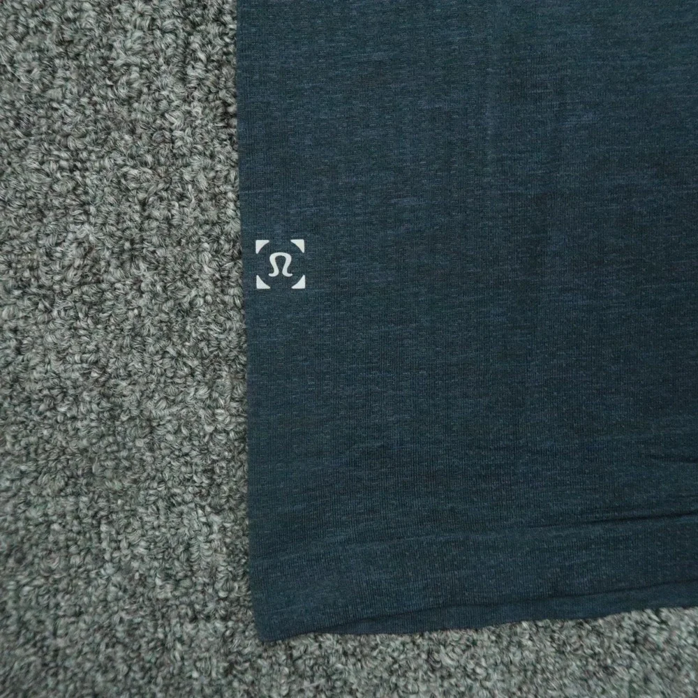 Lululemon Pullover Mens Large Blue Metal Vent Tech Half Zip Lightweight‎